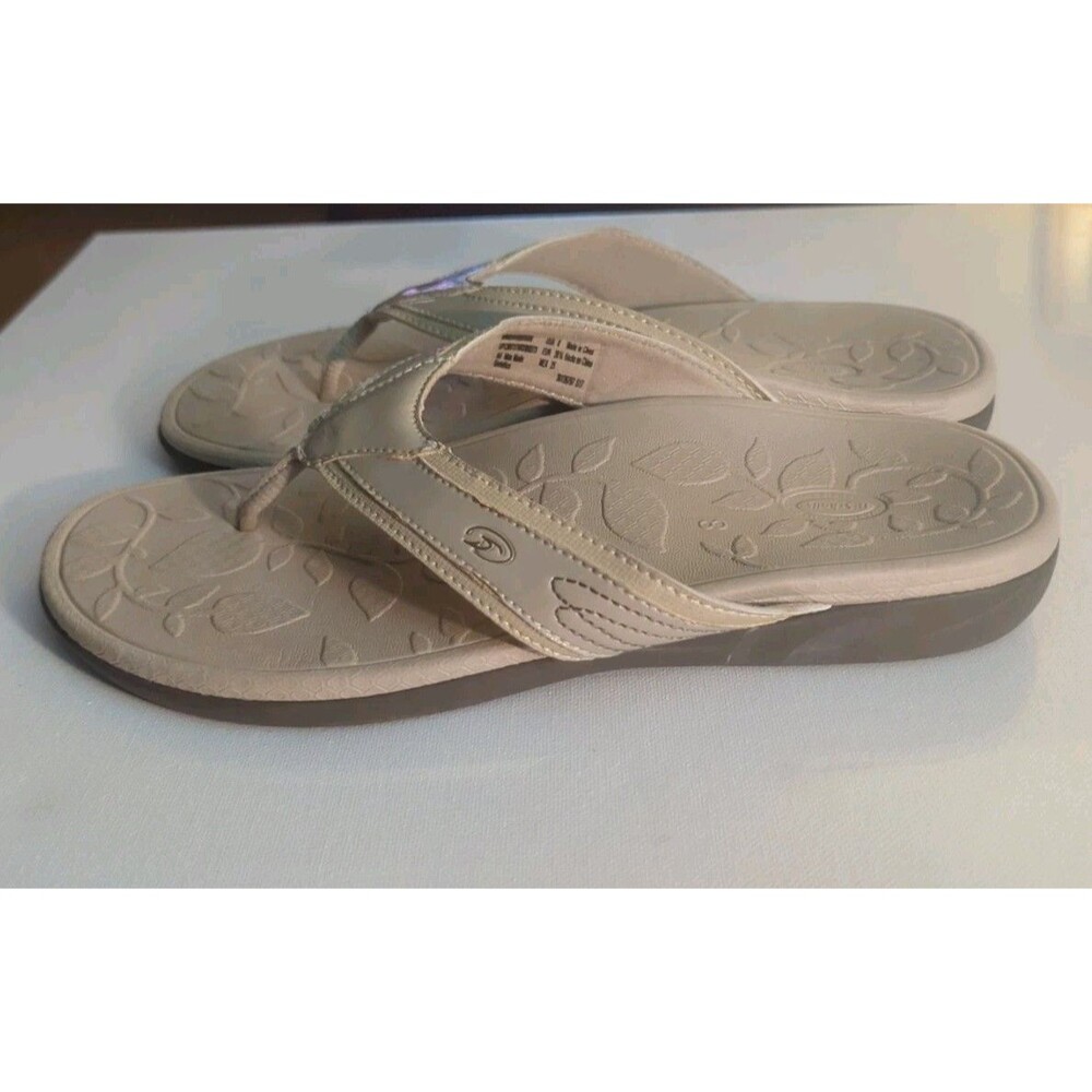 Dr. Scholl's Sandals Flip Flops Advanced Comfort Series Taupe Sz US 8 - Picture 8 of 11